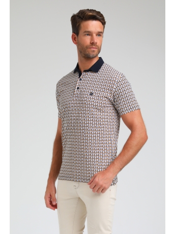 Gabbiano Polo POLO SHIRT MET UNIEK ALL OVER PRINT 233552 809 yellow used