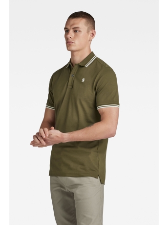 G-Star RAW Polo DUNDA SLIM STRIPE POLO SS D17127 5864 Dark Olive