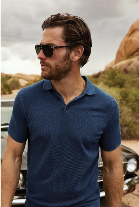 Cast Iron short sleeve polo cotton modal