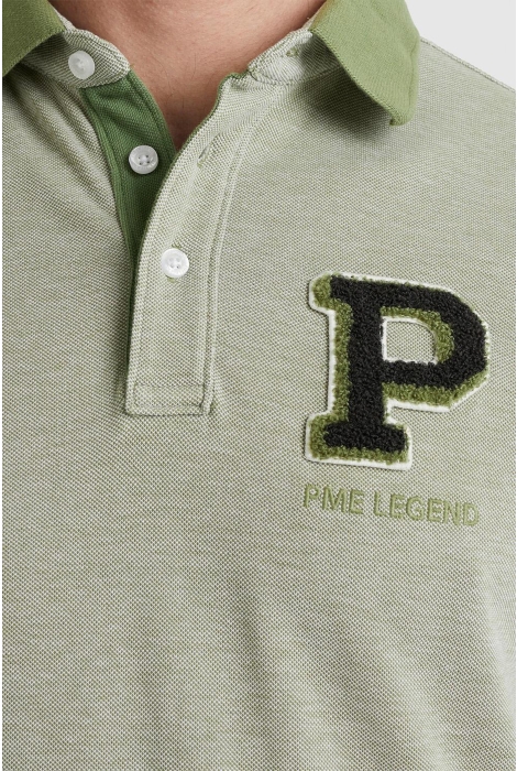 PME legend short sleeve polo two tone pique