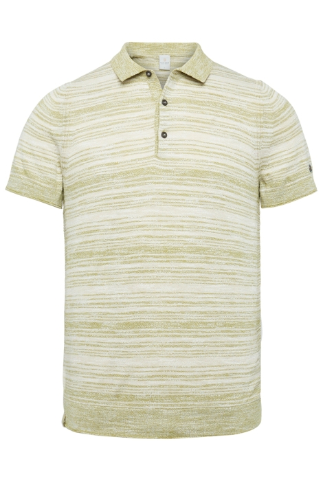 Cast Iron short sleeve polo cotton slub stri