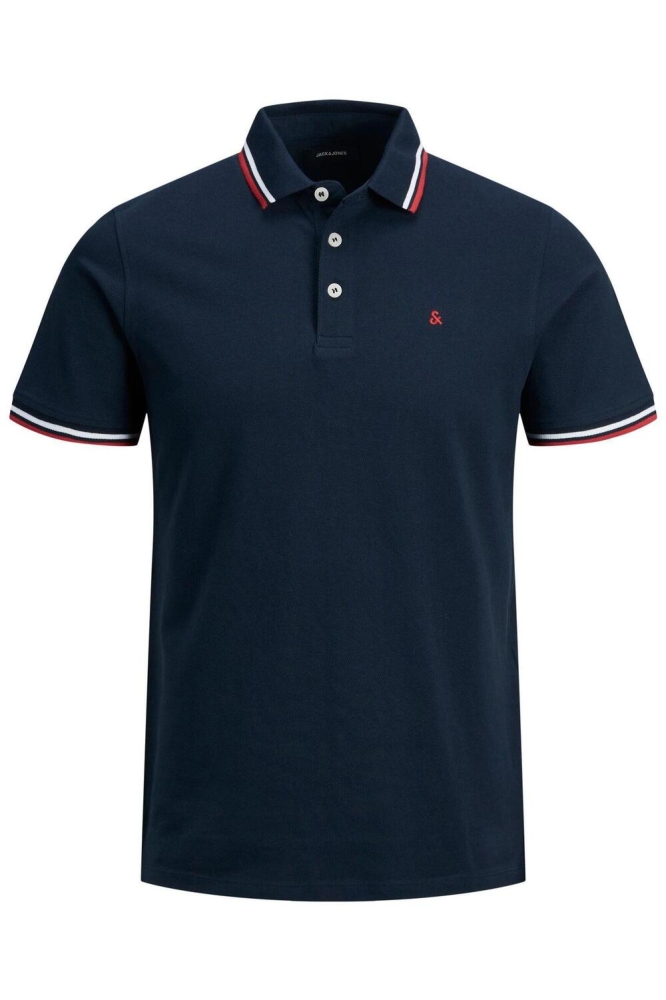 JJEPAULOS POLO SS NOOS 12136668 Navy Blazer/SLIM FIT