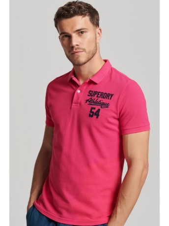Superdry Polo VINTAGE SUPERSTATE POLO M1110349A  RASPBERRY PINK