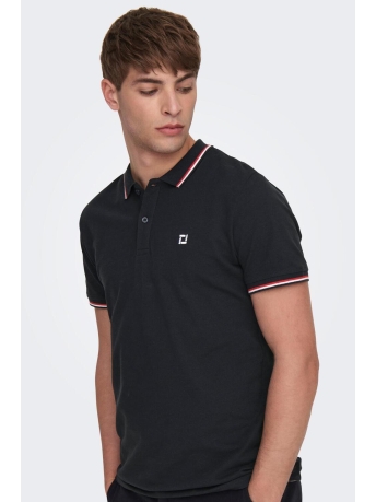 Only & Sons Polo ONSFLETCHER SLIM SS POLO NOOS 22024827 DARK NAVY/FIERY RED