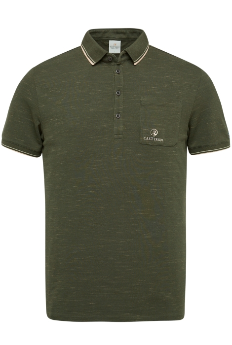 Cast Iron short sleeve polo injected cotton