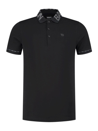 Ballin Polo POLO WITH BRANDED COLLAR 23019112 02 BLACK