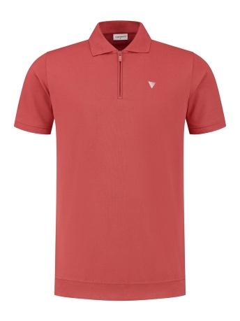 Purewhite Polo POLO WITH ZIPPER AND SMALL LOGO 23010107 28 RED