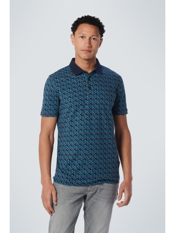 NO-EXCESS Polo POLO PIQUE ALLOVER PRINTED STRETCH 19370319 078 NIGHT