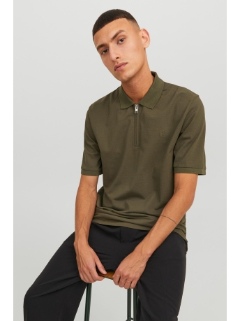 Jack & Jones Polo JPRBLASCOTT ZIP SS POLO SN 12236235 GRAPE LEAF