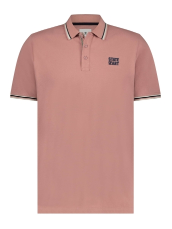 State of Art Polo PIQUE POLO MET STREEP IN KRAAG 46113409 4100