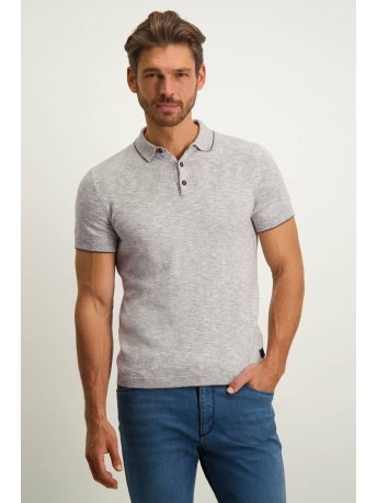 State of Art Polo GEBREIDE POLO MET LINNEN LOOK 47113065 8617