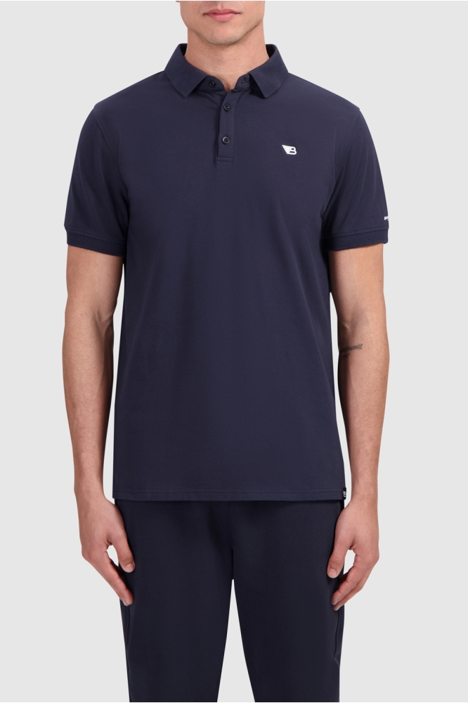POLO WITH CHEST AND SLEEVEPRINT 19103 43 DARK BLUE
