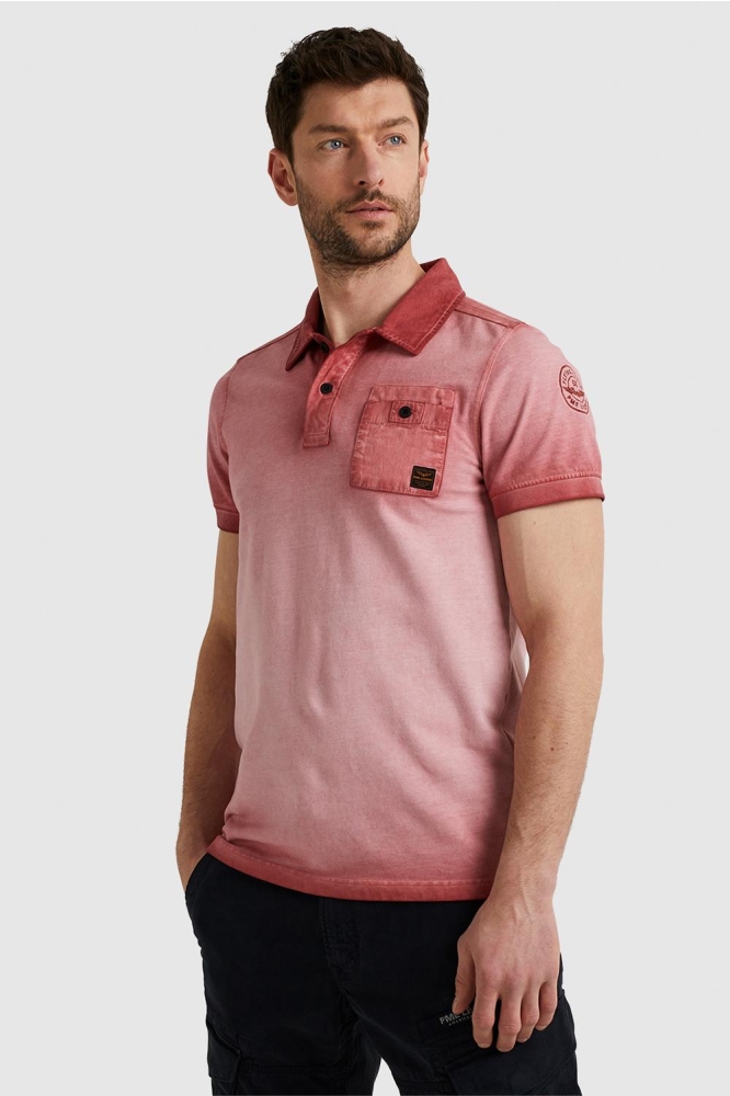 PME legend roze heren polo | Model vooraanzicht