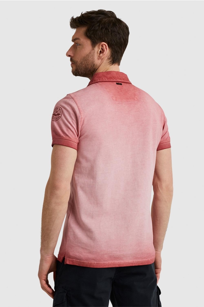 PME legend roze heren polo | Model achteraanzicht