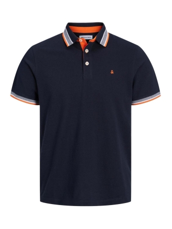 Jack & Jones Polo JJEPAULOS POLO SS NOOS 12136668 BLACK NAVY/NEON