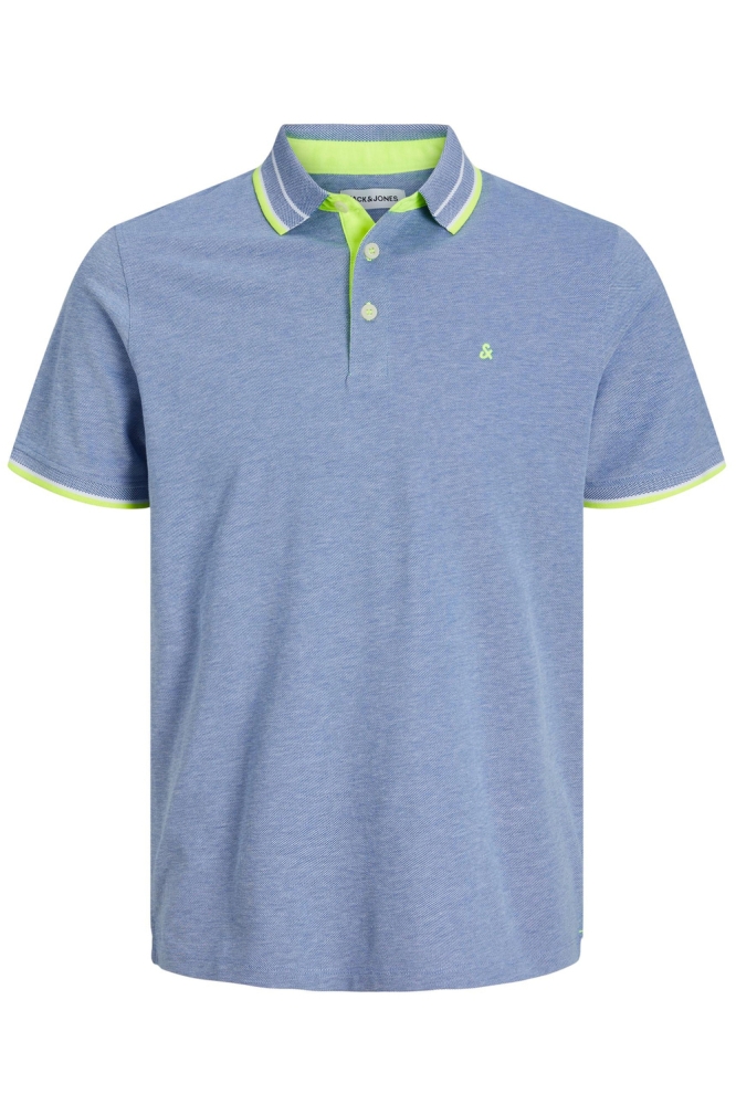 JJEPAULOS POLO SS NOOS 12136668 BRIGHT COBALT/NEON