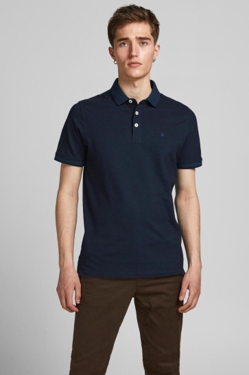 Jack & Jones Polo JJEPAULOS POLO SS NOOS 12136668 Dark Navy
