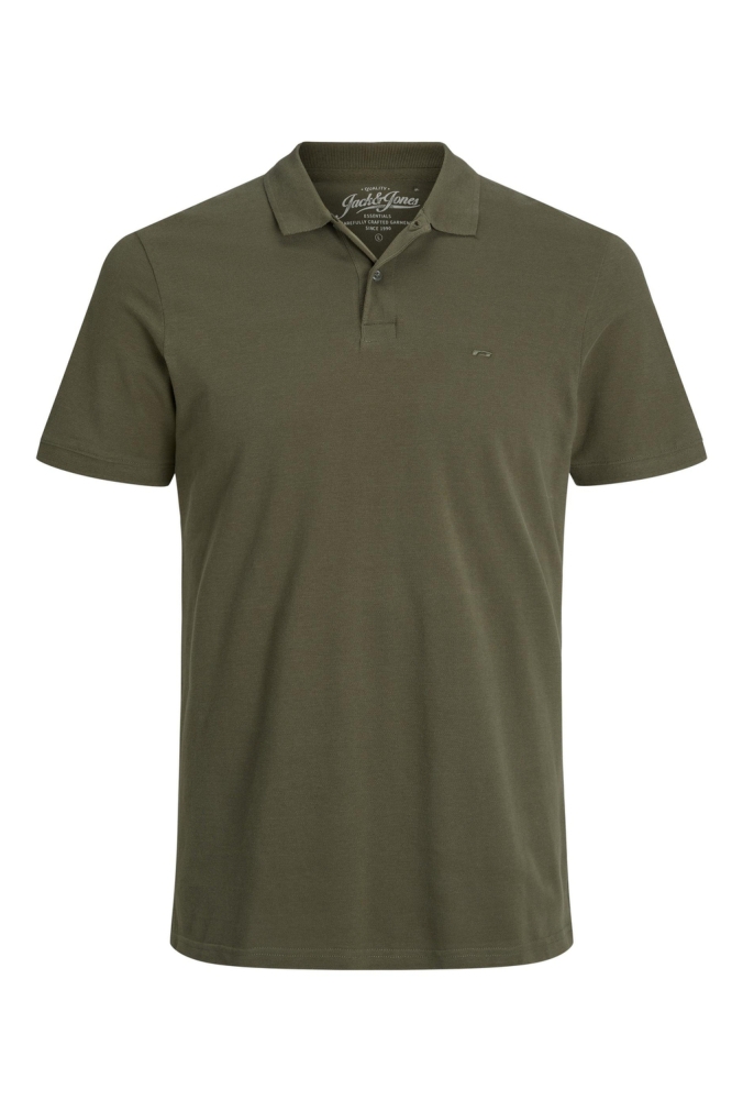 Jack & Jones groene heren polo | Vooraanzicht