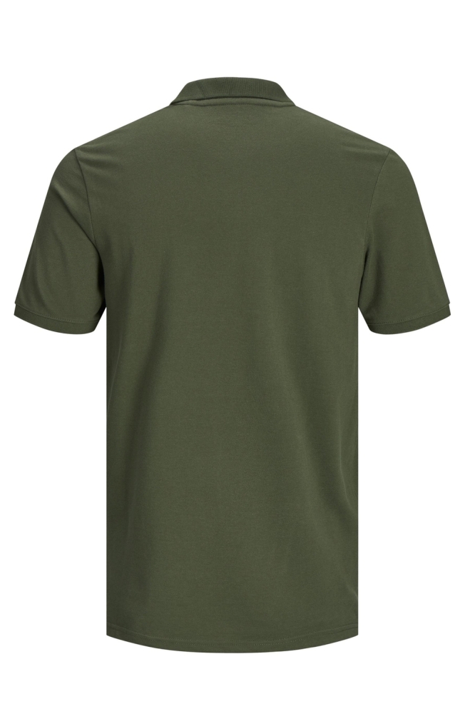 Jack & Jones groene heren polo | Achteraanzicht