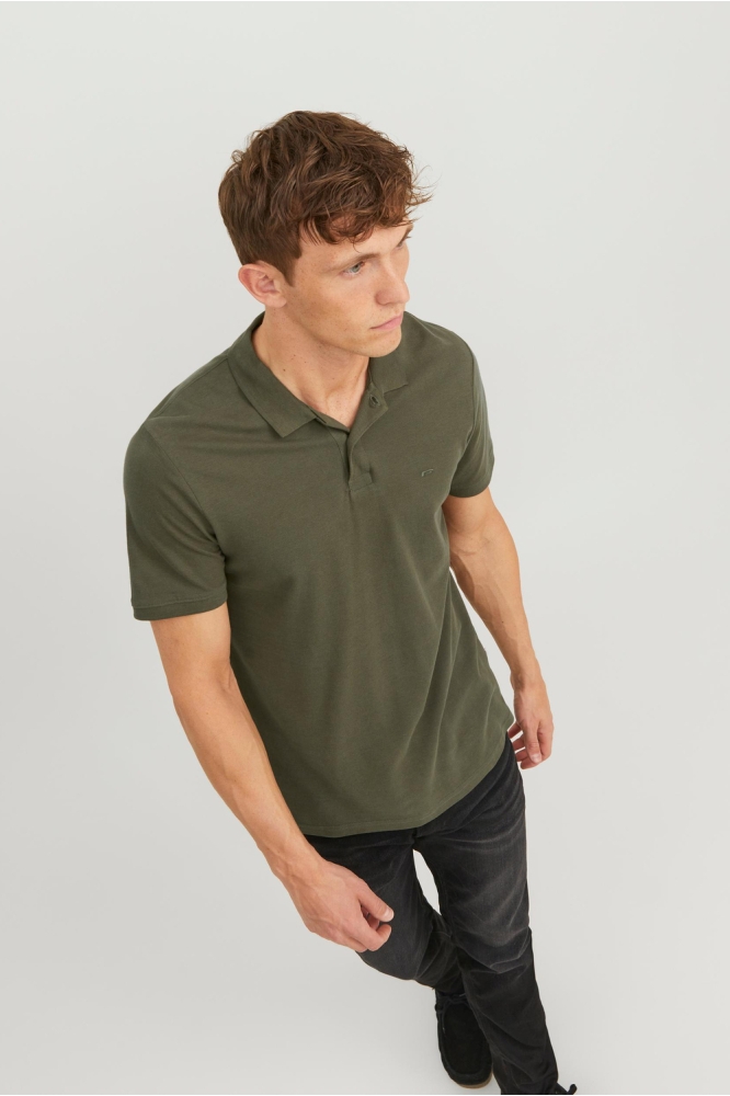 JJEBASIC POLO SS NOOS 12136516 Olive Night