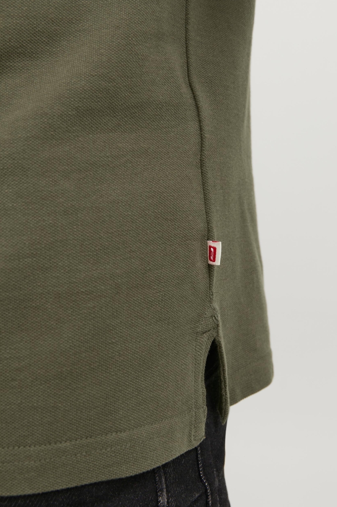 Jack & Jones groene heren polo | Close up
