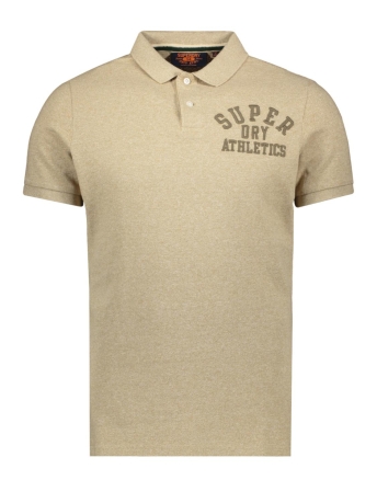 Superdry Polo VINTAGE SUPERSTATE POLO M1110349A TAN BROWN FLECK MARL
