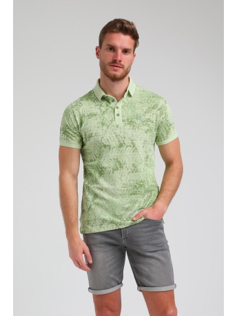 Gabbiano Polo PIQUE ALLOVER PRINT POLO 233720 546 LIME GREEN