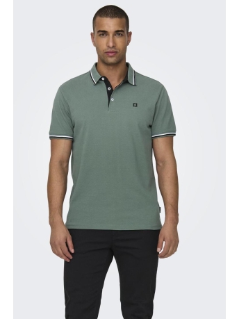 Only & Sons Polo ONSFLETCHER LIFE SLIM SS POLO NOOS 22024827 DARK FOREST