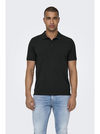 Only & Sons Polo ONSTRAY SLIM SS POLO NOOS 22029044 BLACK