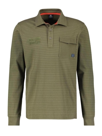 Lerros Polo GESTREEPTE POLO MET LANGE MOUWEN 2394224 659