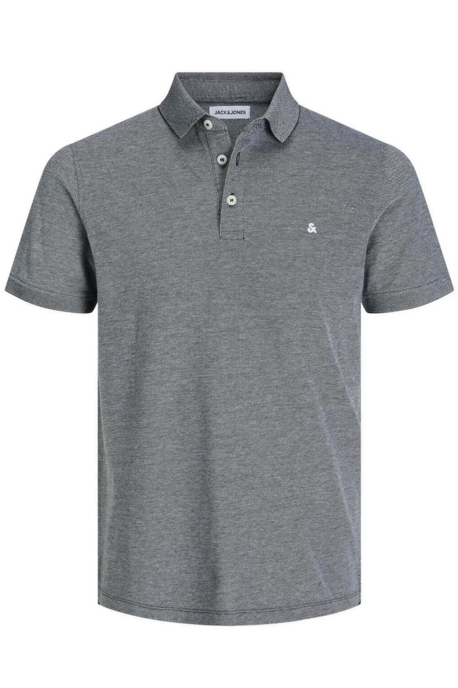 Jack & Jones zwarte heren polo | Vooraanzicht