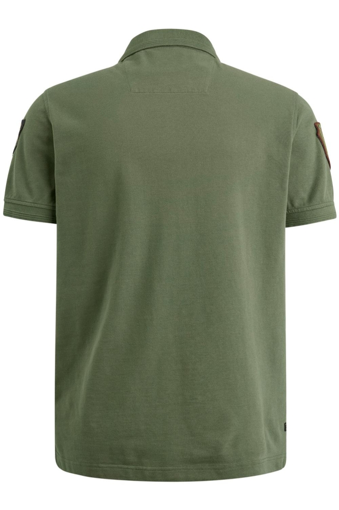POLO SHIRT WITH BADGES PPSS2402872 DEEP LICHEN GREEN