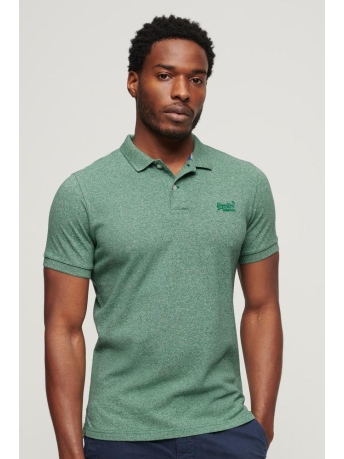 Superdry Polo CLASSIC PIQUE POLO M1110343A 5EE BRIGHT GREEN GRIT