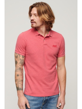 Superdry Polo CLASSIC PIQUE POLO M1110343A PUNCH PINK MARL