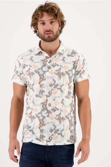 Gabbiano Overhemd POLO JERSEY CAMO PRINTED 234544 101 white