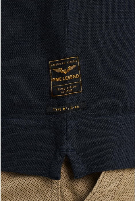 PME legend long sleeve polo pique garment dye