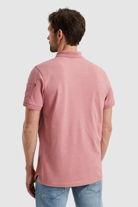 PME legend roze heren polo | Model achteraanzicht