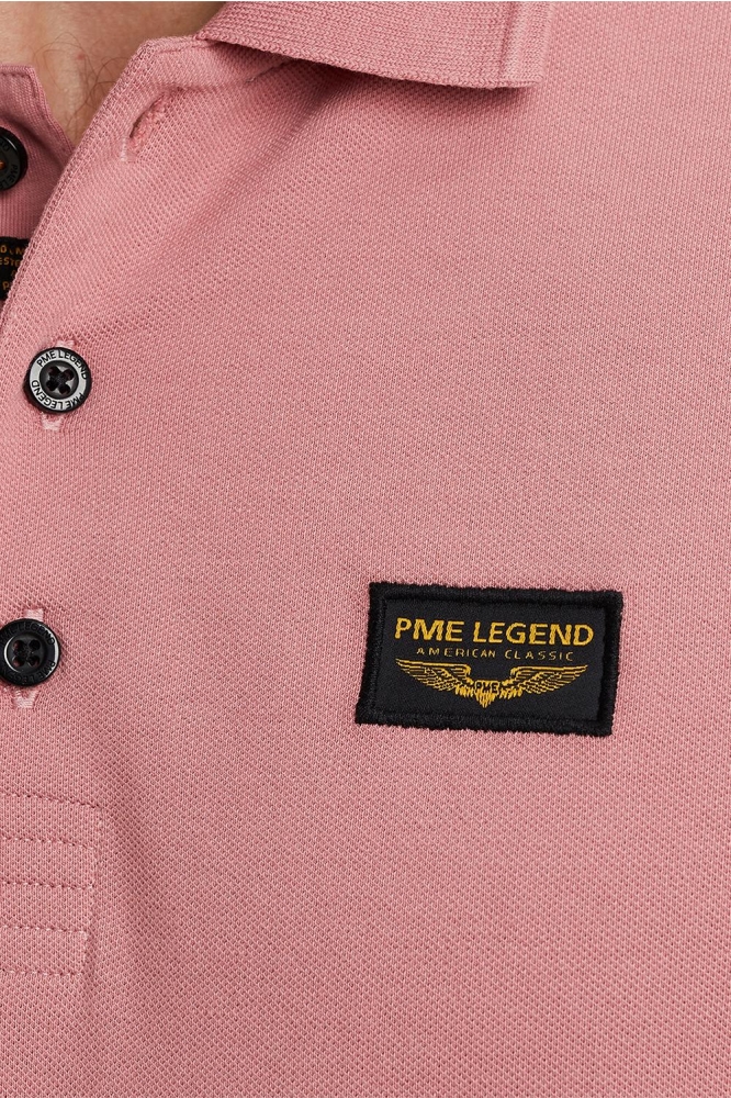 PME legend roze heren polo | Close up