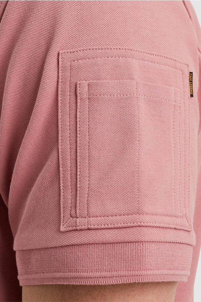 PME legend roze heren polo | Close up
