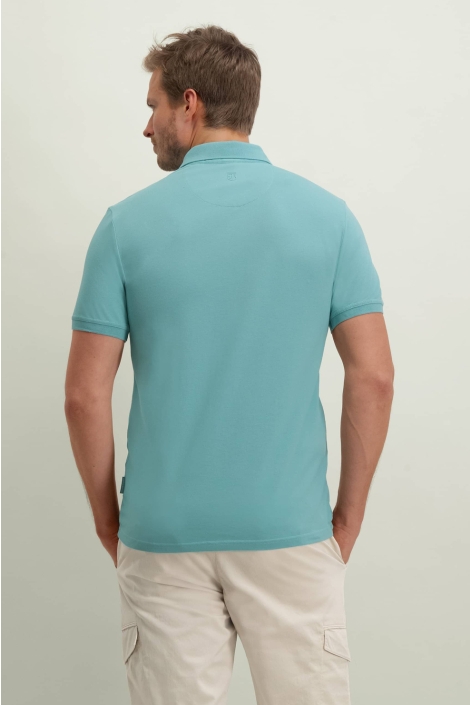 State of Art blauwe heren polo | Achteraanzicht