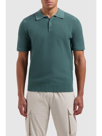 Pure Path Polo STRUCTURED POLO 24010809 76 FADED GREEN