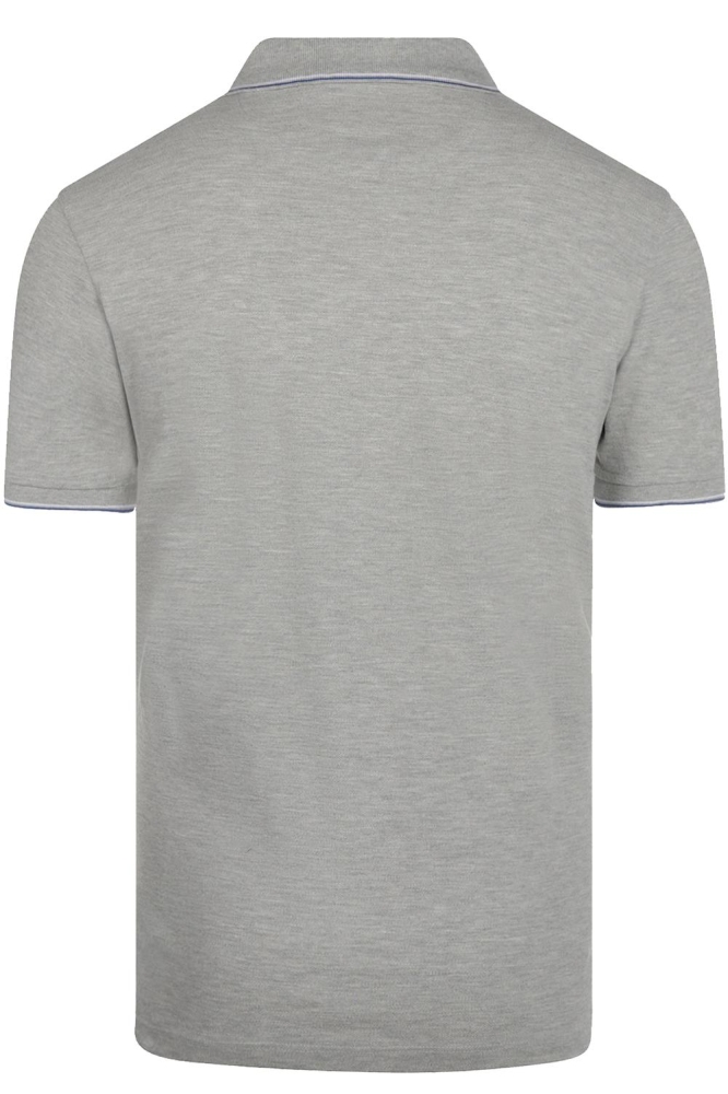TIPPING POLO WITH BADGE RF MM231 9001 03 1200 GREY MELANGE