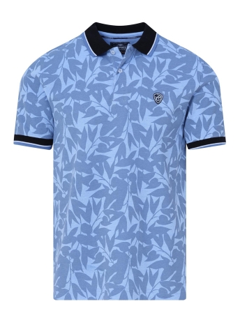 Campbell Polo STANFORD POLO 089177 BRUNNERA BLUE DESSIN