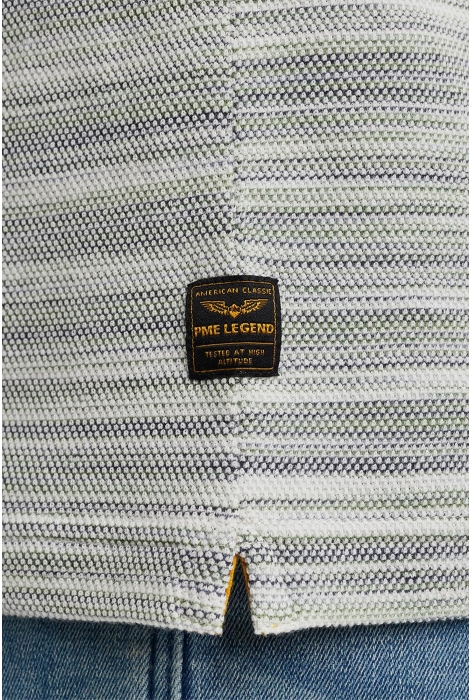 PME legend short sleeve polo stripe space dye
