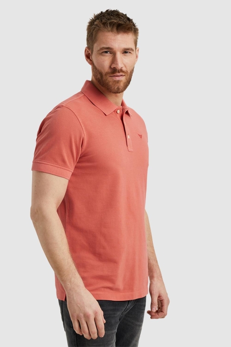PME legend oranje heren polo | Model vooraanzicht
