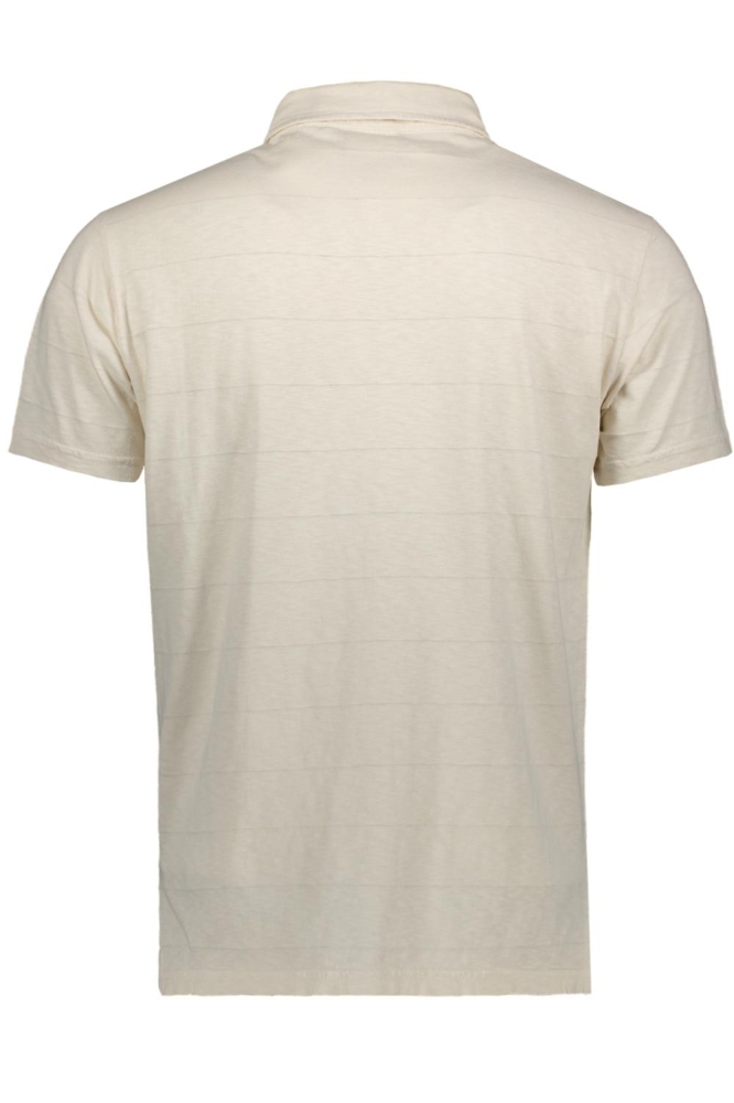 TEXTURED JERSEY POLO M1110397A WHITE SAND