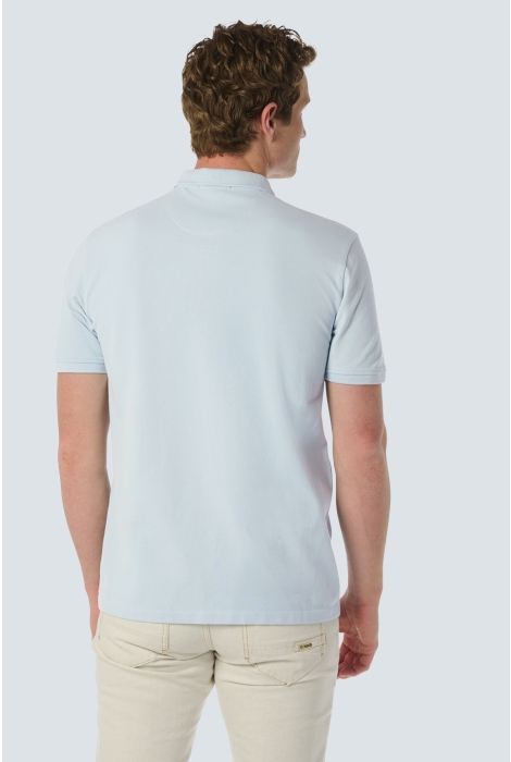 NO-EXCESS polo zip pique garment dyed stretch