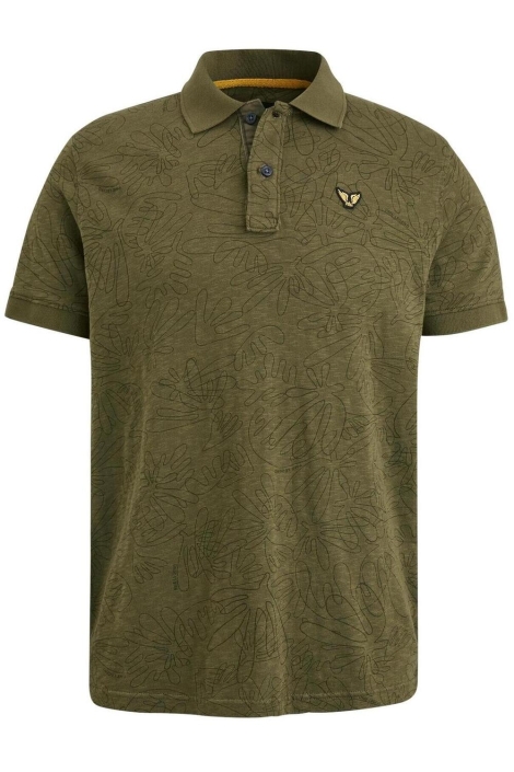 PME legend short sleeve polo slub jersey prin