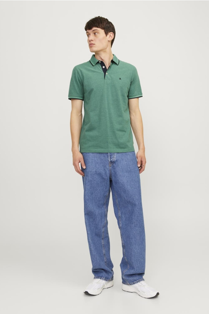 JJEPAULOS POLO SS NOOS 12136668 Deep Teal/PLAY