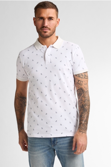 Petrol Industries Polo POLO MET PRINT M 1050 POL921 0000 BRIGHT WHITE